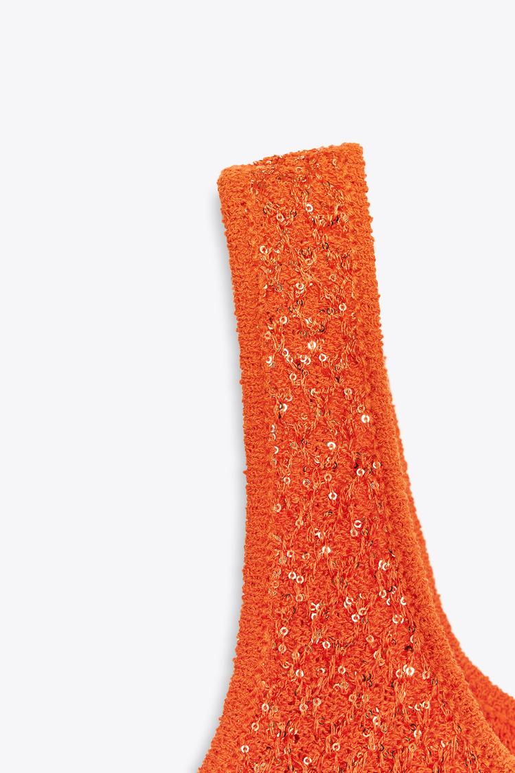 Top En Maille À Sequins